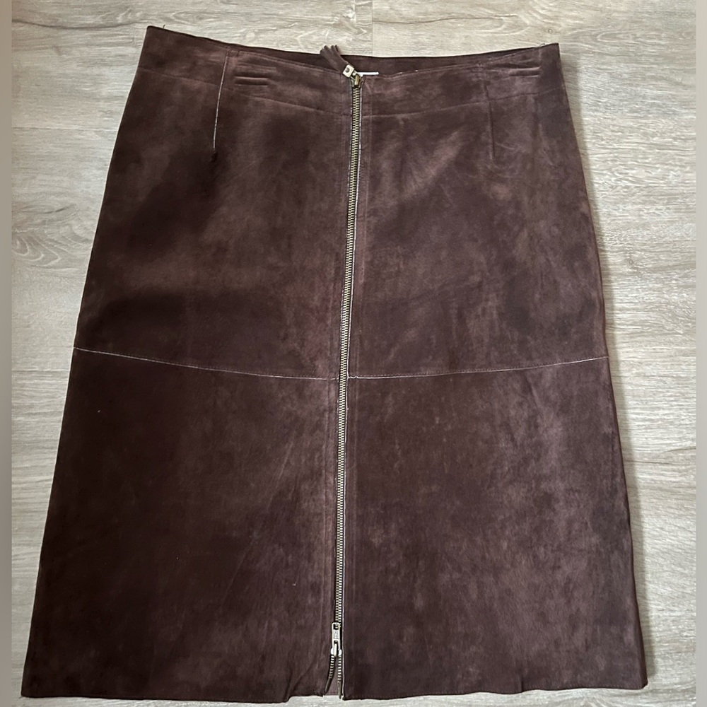 Isaac Mizrahi Brown Midi Skirt